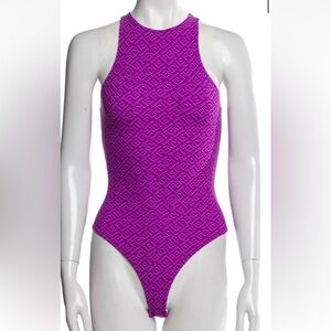 FENDI x SKIMS Violet Crew Neck Sleeveless Bodysuit